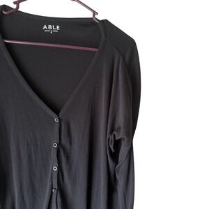 ABLE Cardigan Sweater‎ Womens Medium Button Front Long Sleeve Lightweight Top